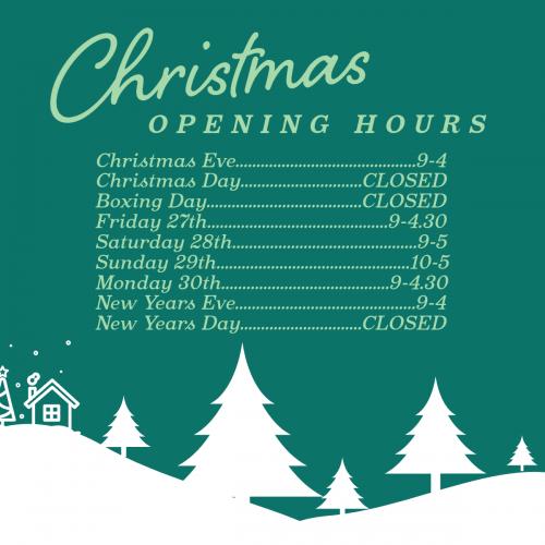 Christmas Opening Hours